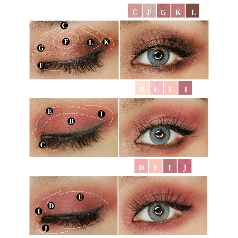 Палетка теней для век с эффектом пламени вишни 12 цветов пигментом устойчивые к