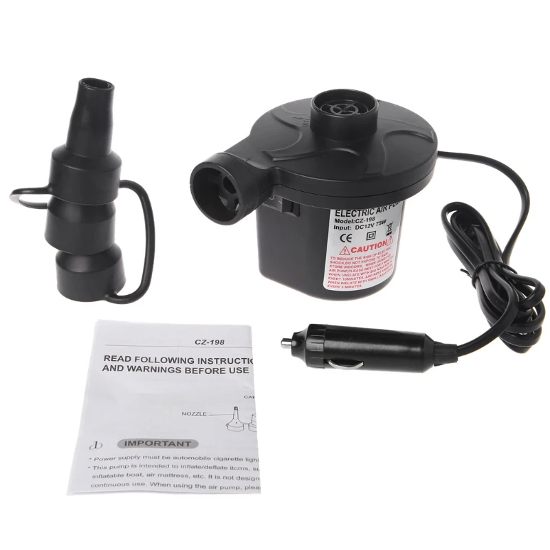 Новинка 12 В электрический воздушный насос для автомобильного прикуривателя