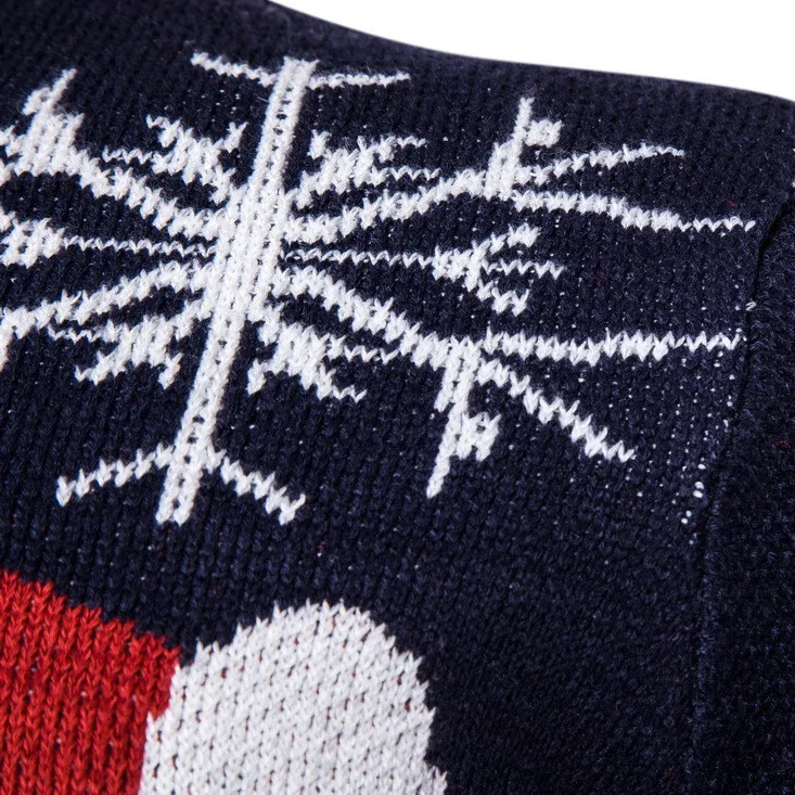 

Fashion Men's Sweaters Long Sleeve Santa Print O-Neck Pullovers Winter Christmas Costum Male Knitted Sweaters Men Casual Clothes