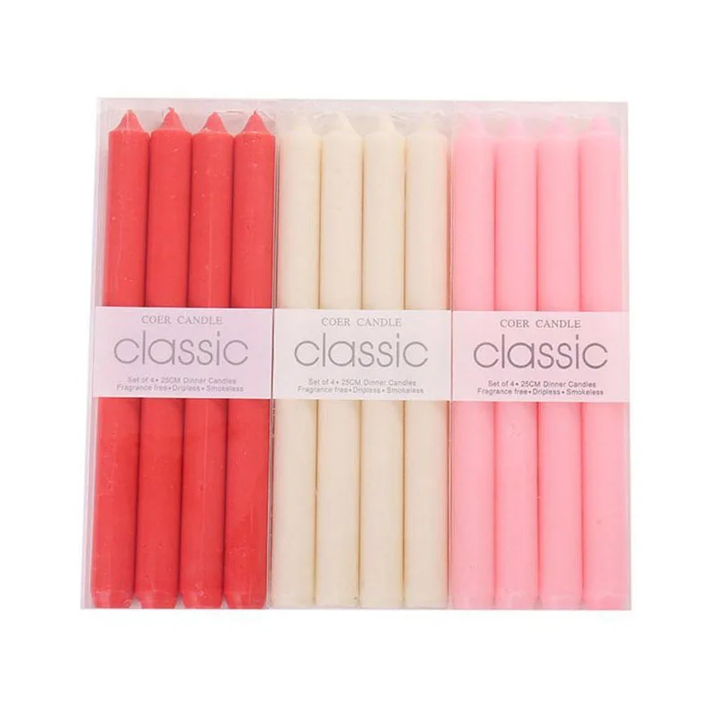 Декоративные свечи 10 дюймов в Европейском стиле классические бездымные белые