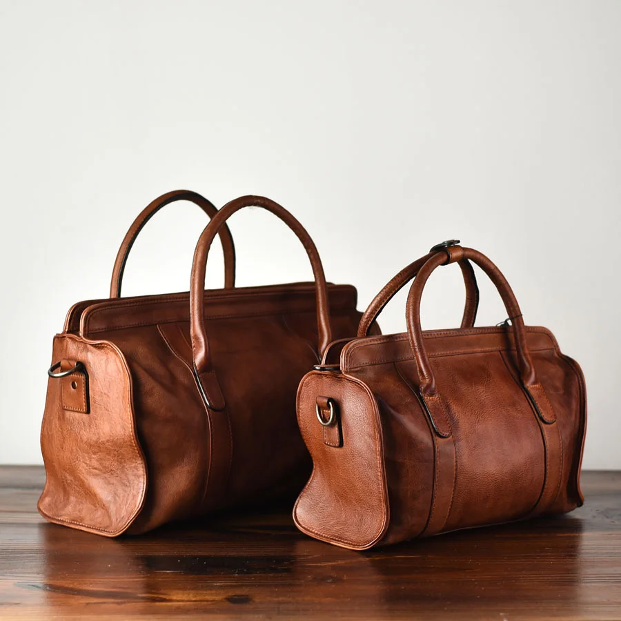 

Manual bag vegetable tanning sewing machine large capacity leather handbag wind cowhide Single Shoulder Bag Messenger women's