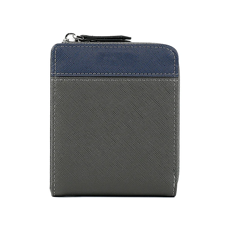 Мужской кошелек из искусственной кожи s на молнии с 8 отделениями для кредитных