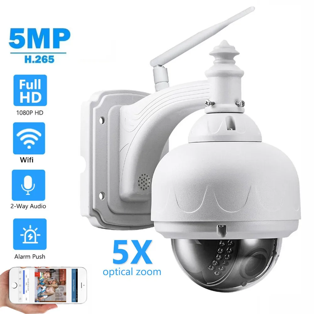 OwlCat SONY CMOS HD 5MP Wifi купольная IP камера беспроводная ИК PTZ 5X оптический зум Открытый