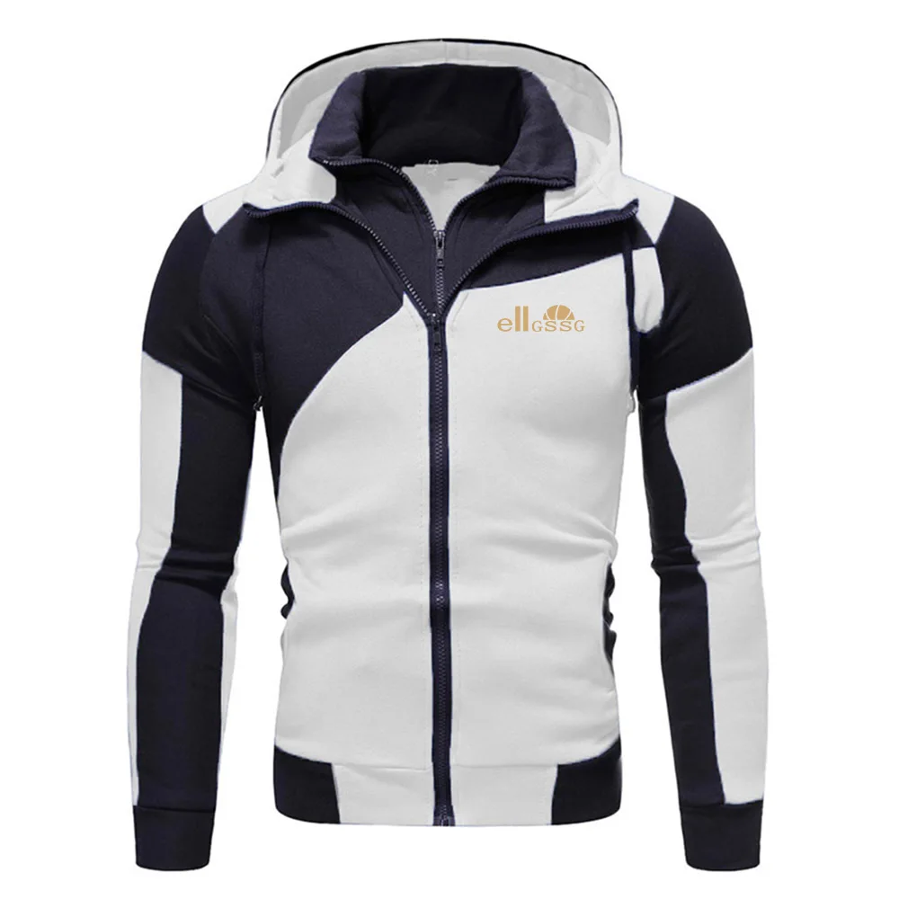 

Men's new sports casual splicing jacket men's slim hooded men's sweater casual fashion men's long-sleeved sports jacket spring