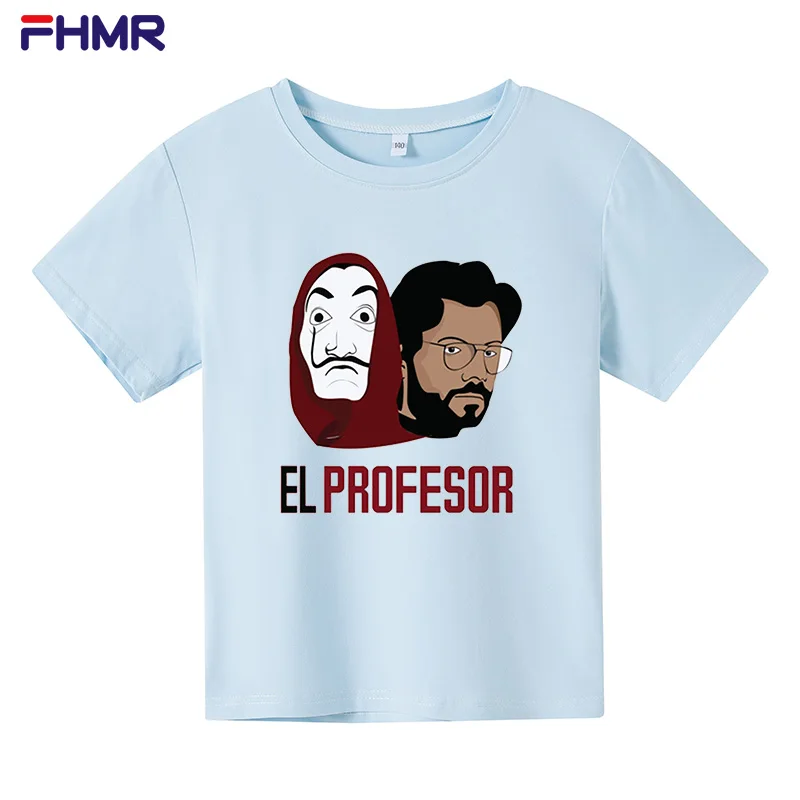 

2021 New Boy T-shirt Yarn House Short-sleeved Clothes Children's T-shirt Baby Girl Kids T-shirt 4-14T Children's Movie Paper Fit