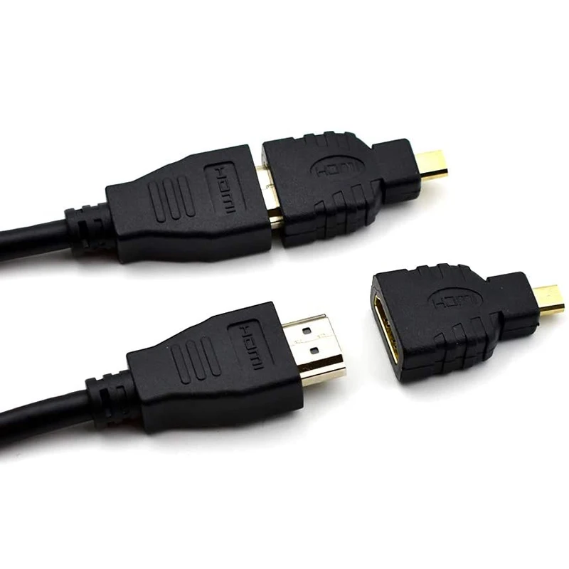 

Micro HDMI Male to HDMI Female Adapter HDMI Cable Converter Adapter Compatible for GoPro Hero 7 Black 5 4 6 Sony A6000 Camera