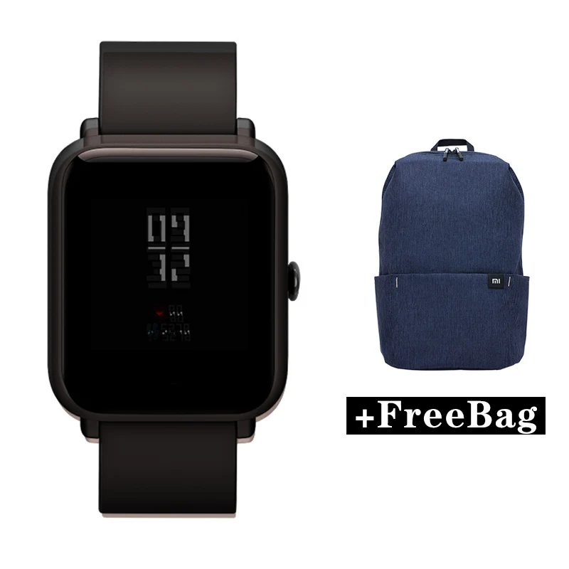 Bip-Lite-blue-bag Huami Amazfit Bip Lite Смарт-часы 45 дней Срок службы батареи 3ATM в соответствии со стандартом водонепроницаемости деятельность здоровый отслеживания смартфон Lite Miband - Цвет: Bip-Lite-blue-bag