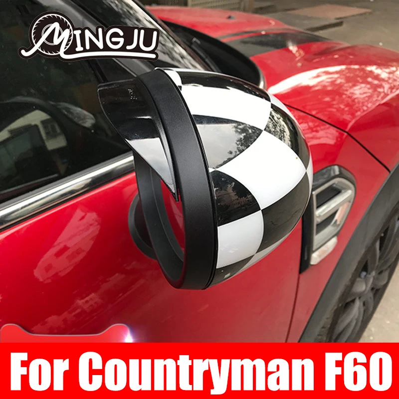 

Side Rear View Mirror Rain Eyebrow Visor Look Sun Shade Snow Guard Weather Shield For Mini Countryman F602018 2019 2020 2021
