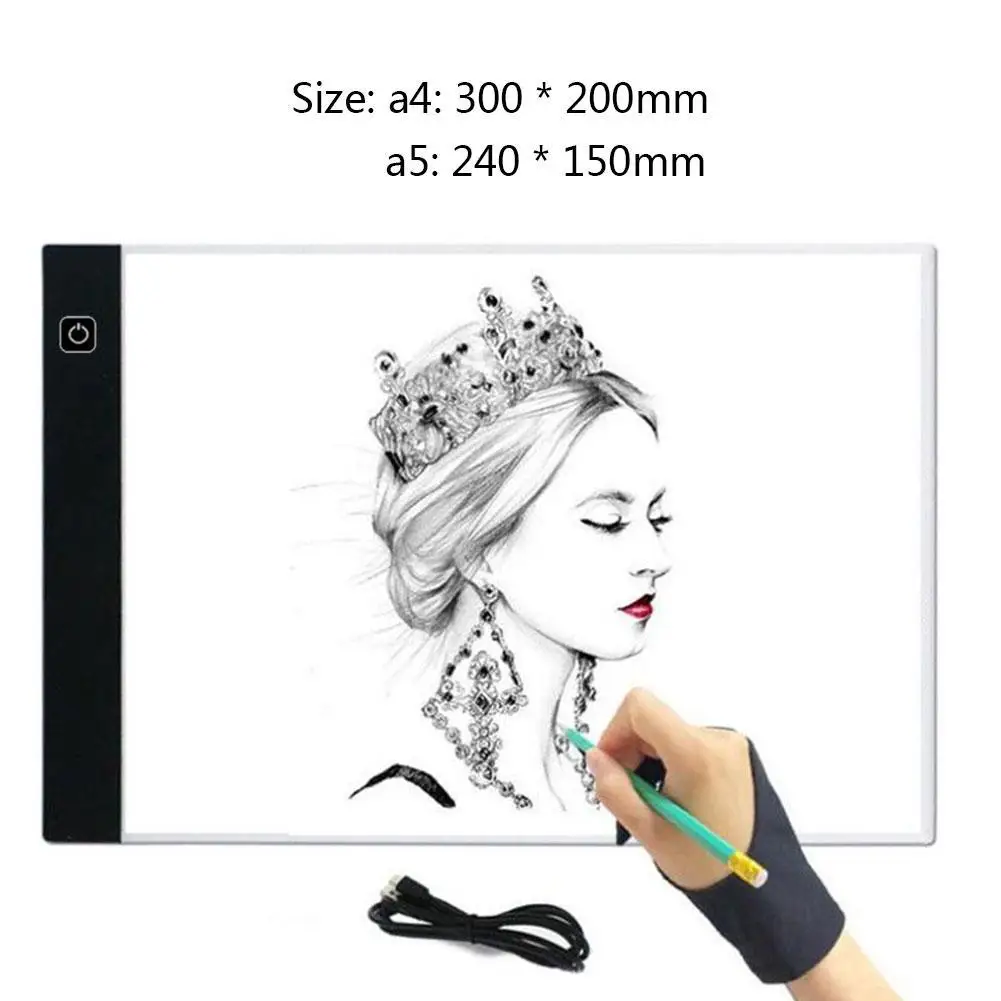 

A4 Led Drawing Board 3 Level Dimmable Led Drawing Copy Painting Educational Pad Creative Toy Gifts Children's For Children Q2Z3