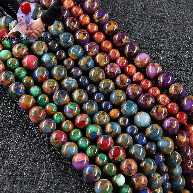 

OMH Z13 4/6/8/10/12 мм 15 ''Натуральный камень Танзании Золотой Цветной незакрепленный Камень Круглые бусины для самостоятельного изготовления ювел...