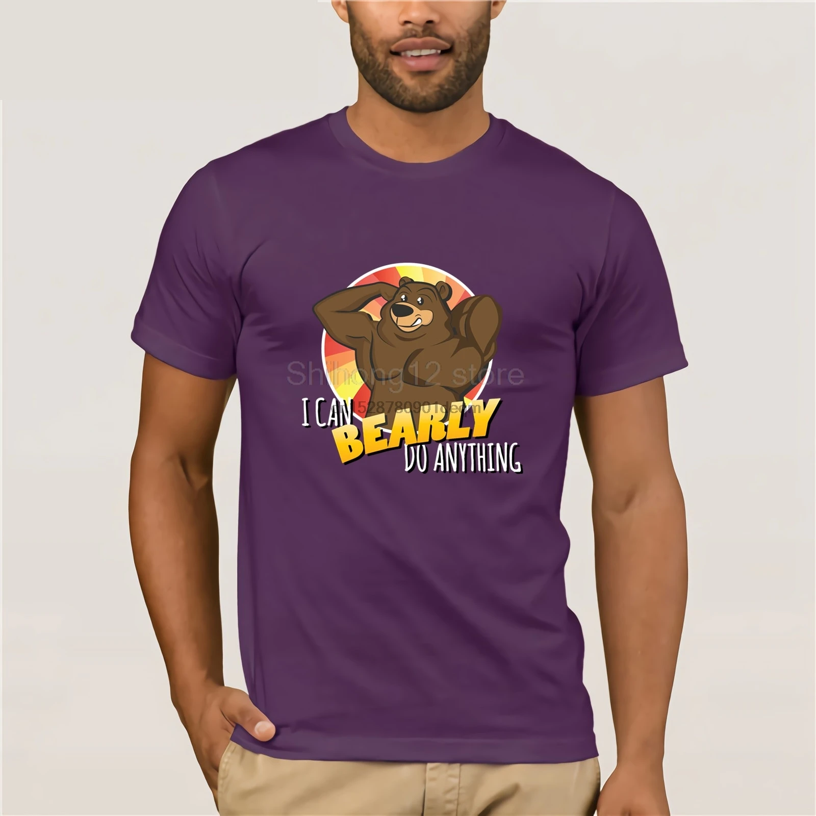 Футболка Gay Bear I Can Bearly Do Anything Модная креативная футболка с графикой Топ 2019 летняя