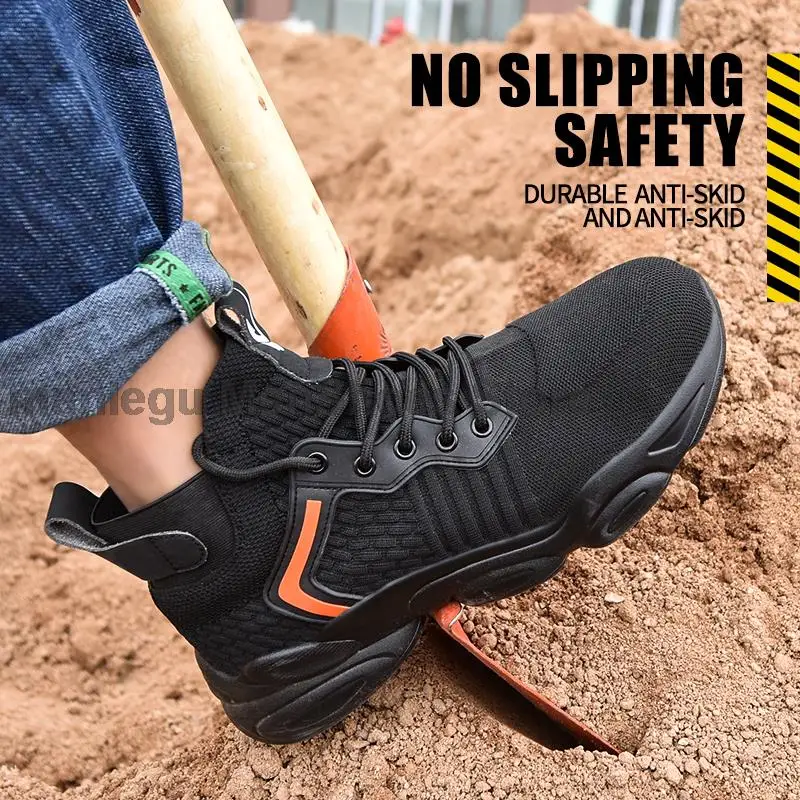 

Steel Toe Work Boots for Men Women Lightweight Safety Boots Industrial Indestructible Safety Work Shoes Men Security Boot Unisex