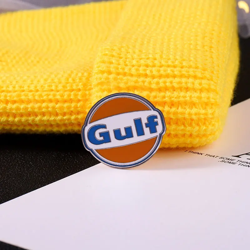 Винтажная круглая булавка в форме персика для моторного масла автомобиля с