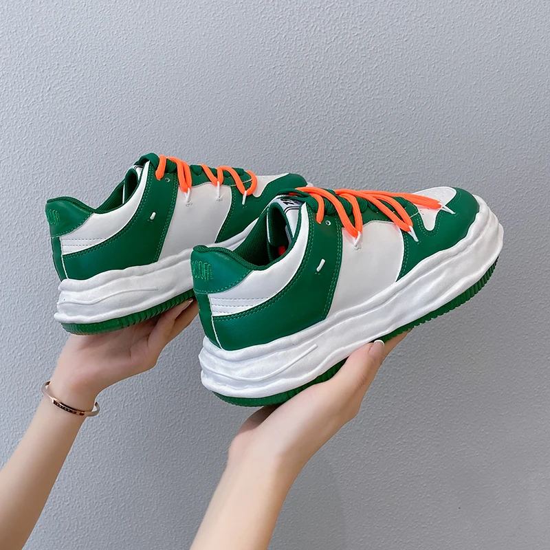 

Ins Korean version of small white shoes female student of 2021 autumn new thick bottom muffin running board shoes