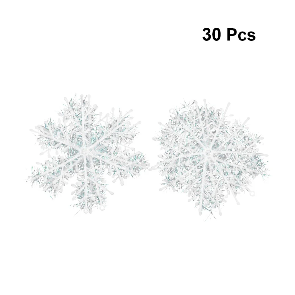 

40 Packs 15cm Christmas Snowflakes Creative Snowflake Pendant Ornaments Snowflakes Decorative Props (3 Pieces Each Pack)