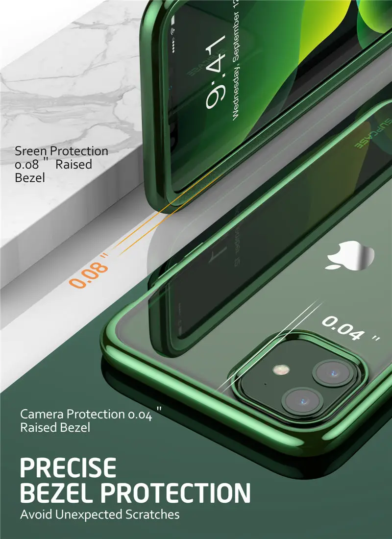 Чехол для iPhone 11 6,1() SUPCASE UB электро-металлический гальванический+ Гибридный чехол из ТПУ с встроенным защитным экраном