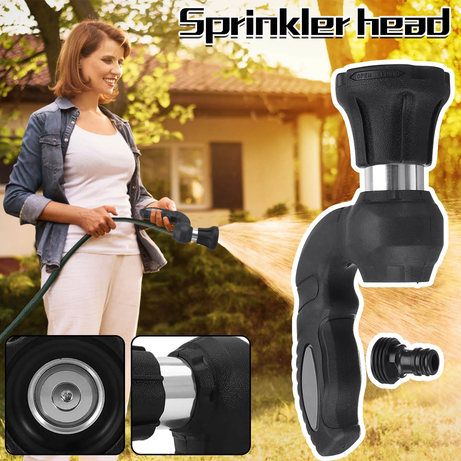 

Pressurized Water Head Handheld Alloy High Pressure Powerful Car Wash Garden