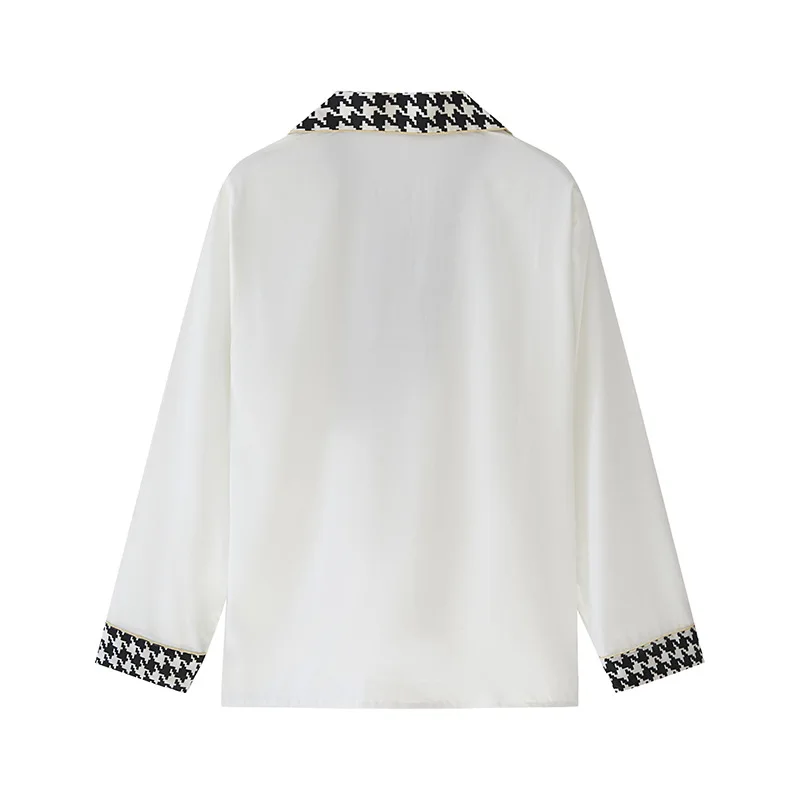 Long Sleeve Pajamas Autumn Trousers Suit Fashion Pyjama Set Large Size Nightwear Home Service House Nightdress Costume Outfit