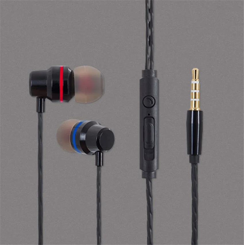 Проводные металлические наушники наушники-вкладыши 3 5 мм тяжелые басы с