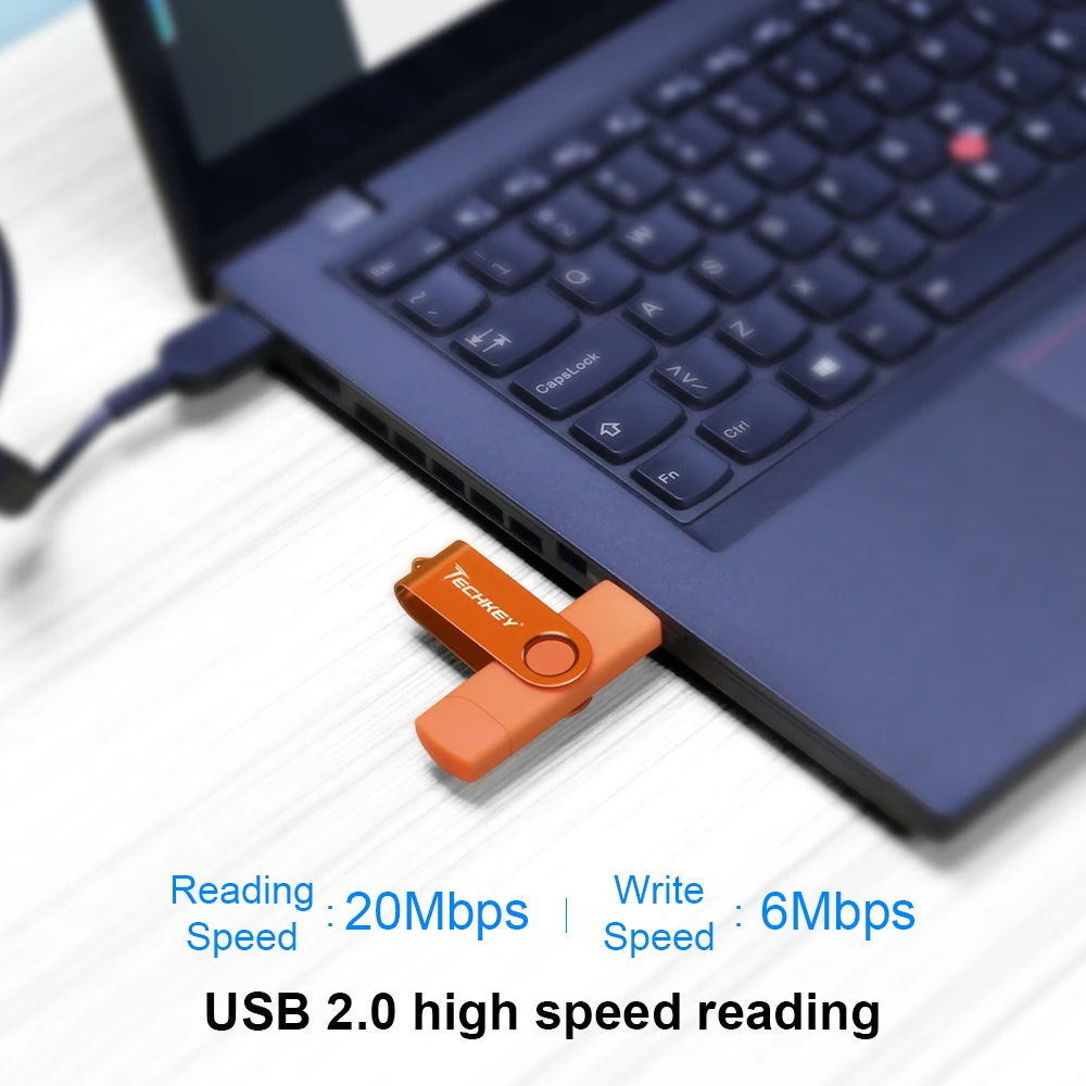 Techkey OTG флеш-накопитель 8 ГБ 16 32 2 0 otg memoey stick Настройка логотипа pc loptop phone cel usb флешка