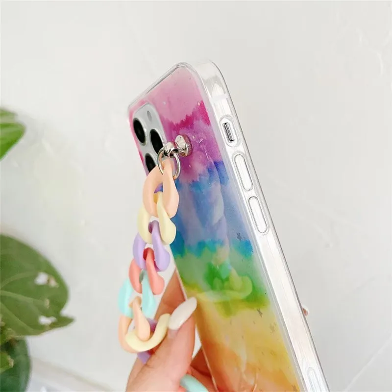 Чехол для телефона Samsung Galaxy S10 lite A51 A71 A70 A50 S20 Ultra A91 A20 A30S A7 2018 блестящий с радужными