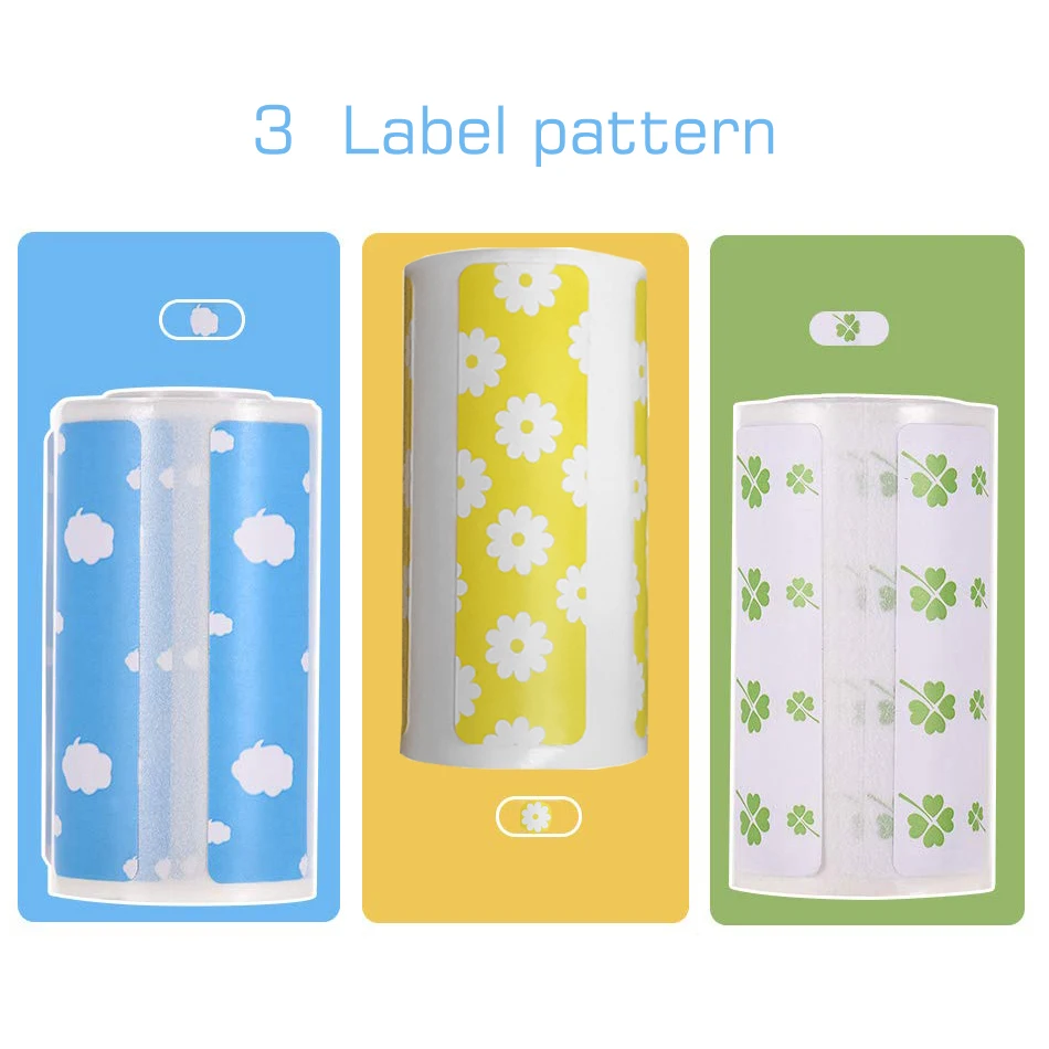 Мультяшные термоэтикетки рулон 57x30 мм сильная клейкая наклейка печать для