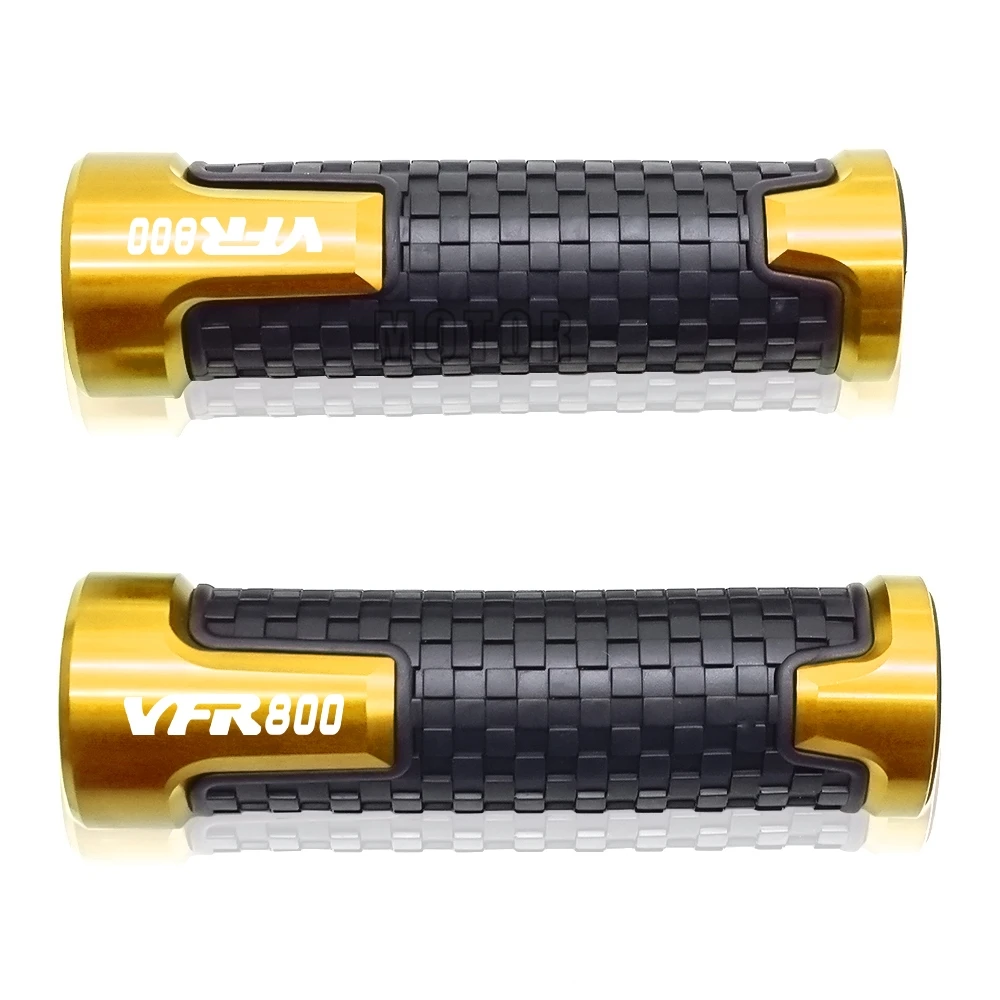 Gold Для Honda VFR800/VFR800F/VFR 800 Fi/W1/VTEC универсальная 7/" 22 мм резиновая противоскользящая рукоятка для руля рукоятки на руль - Цвет: Gold