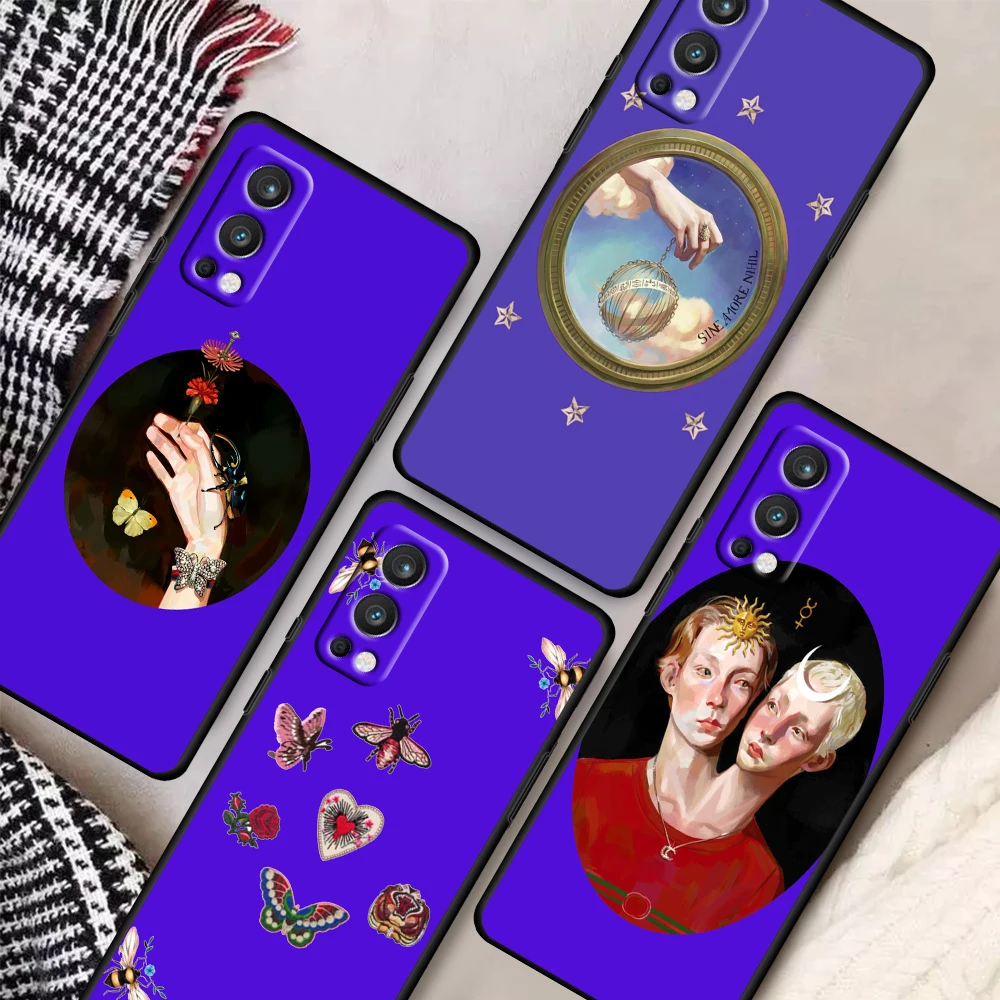 

Blue patten fashion Soft Shockproof Black Phone Case For OnePlus Nord 2 CE N10 9Pro 8Pro 8T 7T 7 6T 6 5T 5G Coque