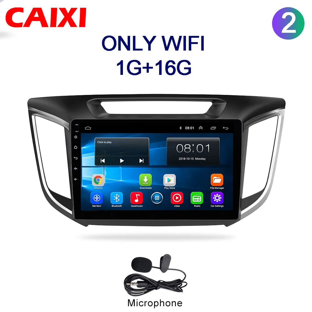 Cx-IX25-MIC Автомобильный Android 8,1 2G ram 3 2G rom автомобильный Радио мультимедийный плеер gps навигация для hyundai ix25 creta- 2din видео плей - Цвет: Cx-IX25-MIC