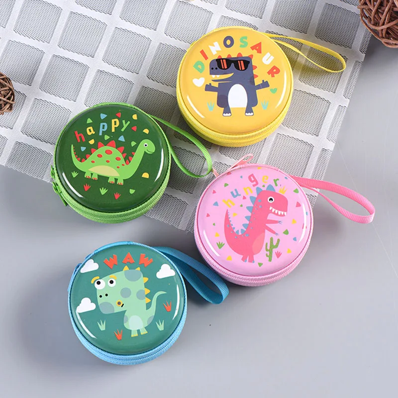 Small Dinosaur Coin Headset Purse Cartoon Purse Cute Key Plus Mini Bag Children Kid Boy Girl Earphone Box Bags