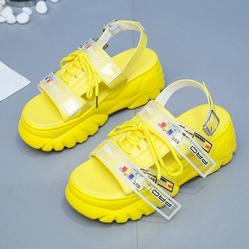 Сандалии женские на платформе 8 см дизайнерские модные спортивные босоножки