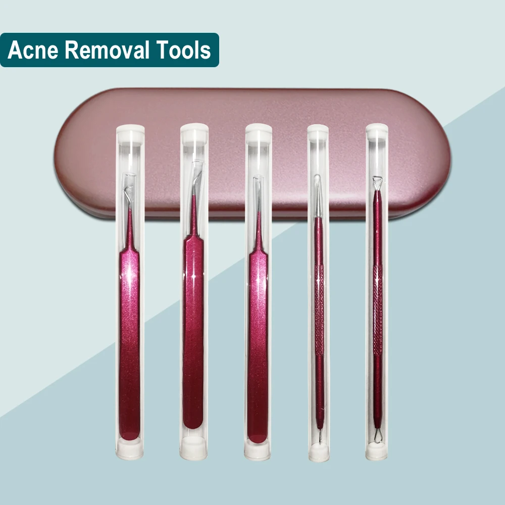 

Stainless Steel Skin Care Tool Face Cleaner Needle Acne Pimple Blemish Blackhead Extractor Comedone Remover