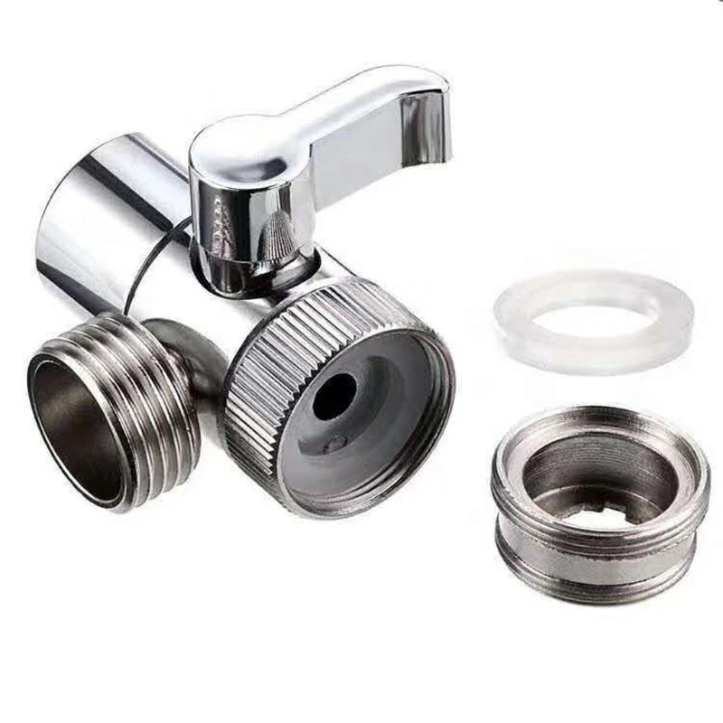 

Brass Sink Valve Diverter Faucet Splitter Kitchen Bathroom Sink Faucet Replacement Part Faucet to Hose Adapter M22 X M24