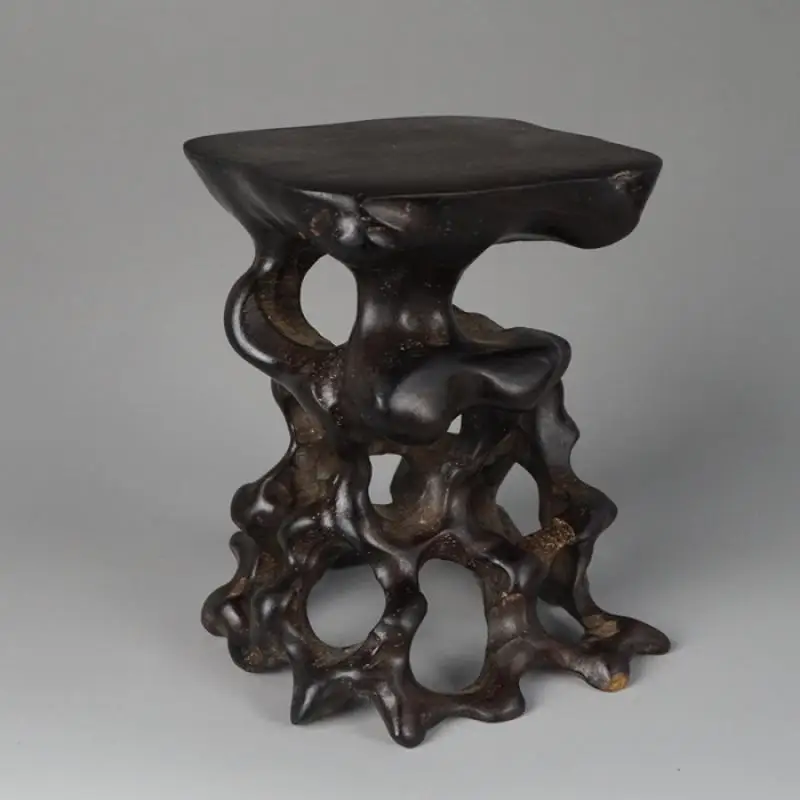 

Подставка из твердого дерева, Новая китайская резьба по дереву, деревянная подставка бонсай, декоративные полые деревянные антикварные укр...