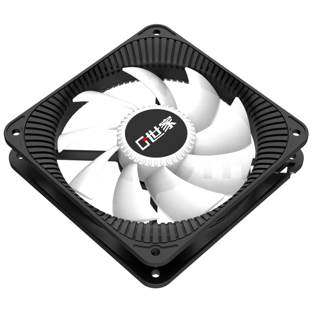 

FC120S 12cm DC 12V Computer PC Case Fan LED Gorgeous Large 4 Pin Power Supply Mute Chassis CPU Cooling Radiator Cooler Accessory