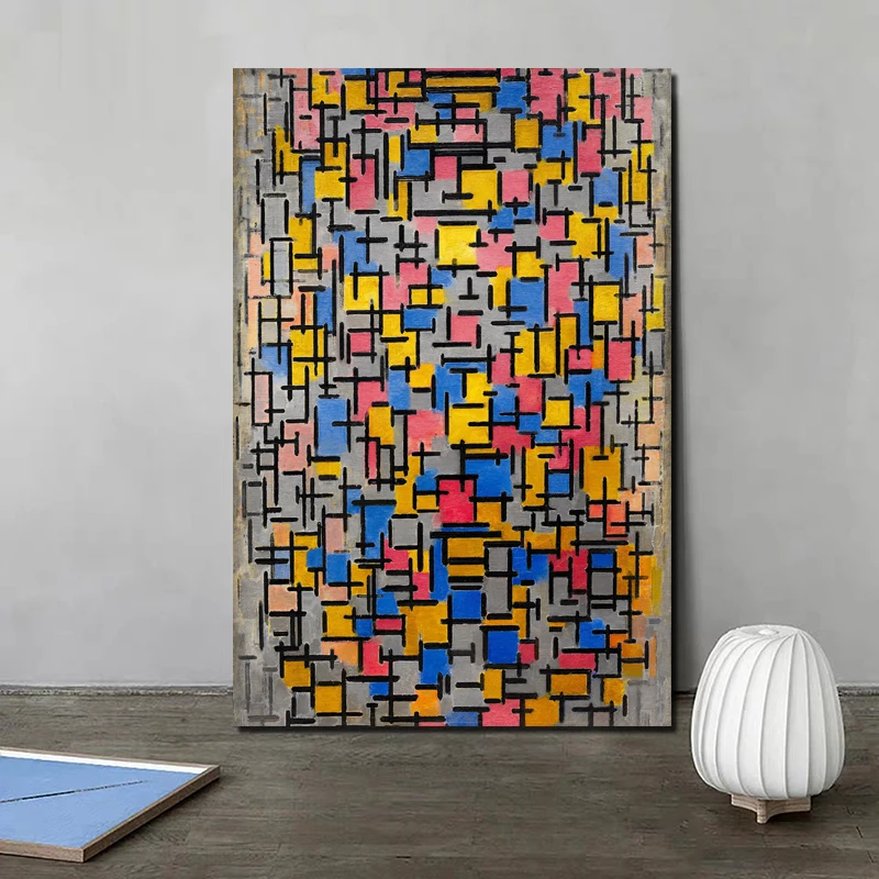 Настенная Картина на холсте с изображением морских волн мондриан Куадрос