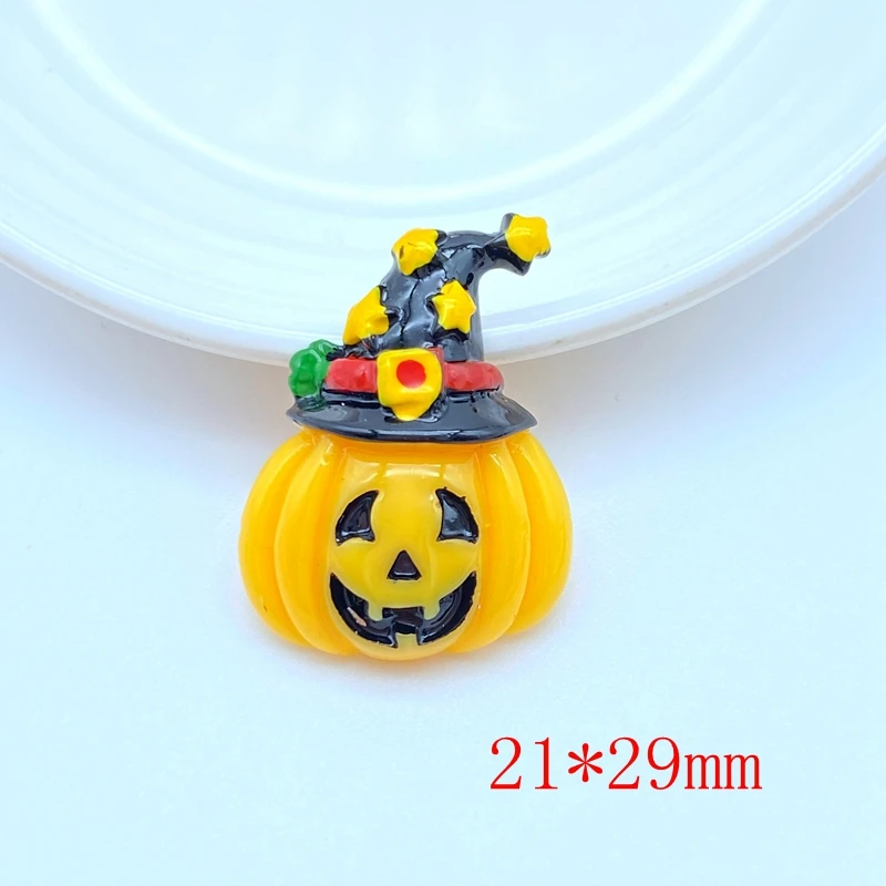 12Pcs New Mini Cartoon Halloween Series Flat Back Resin Cabochons Scrapbooking DIY Jewelry Craft Decoration Accessorie L56 images - 6