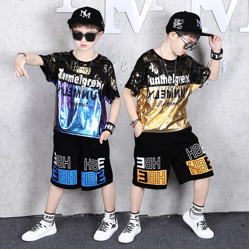 Модный комплект одежда для уличного танца костюм в стиле хип хоп футболка с