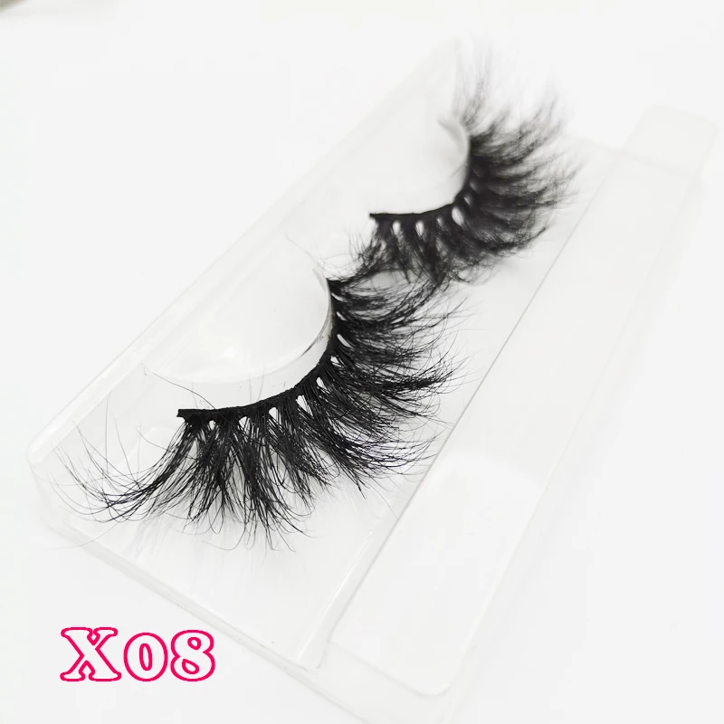 X08-rectangle tray 25 мм 3D норковые ресницы, норковые ресницы, макияж, длинные норковые ресницы, норковые ресницы 25 мм, 3d накладные ресницы, вытянутые ресницы 22 мм, ресницы - Цвет: X08-rectangle tray