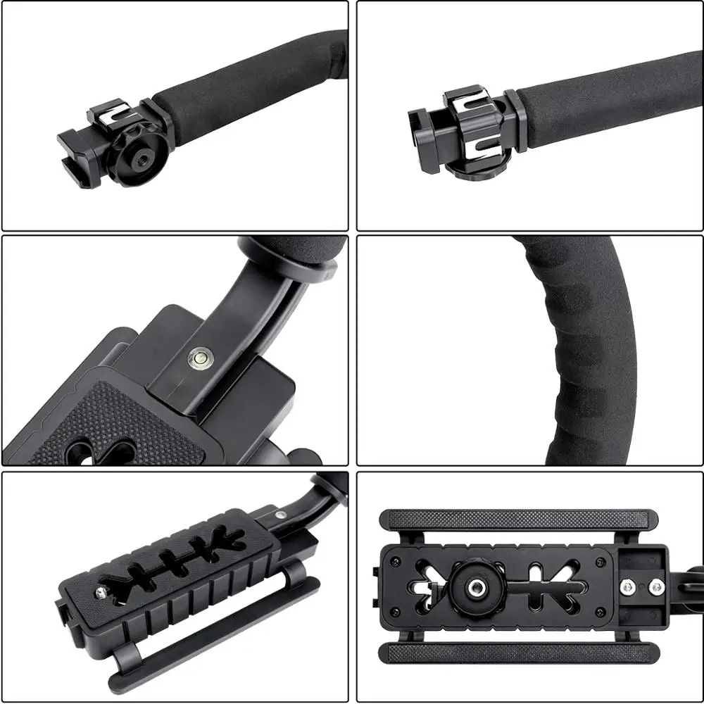 Металлические тройные крепления горячий башмак Ручной Стабилизатор телефона