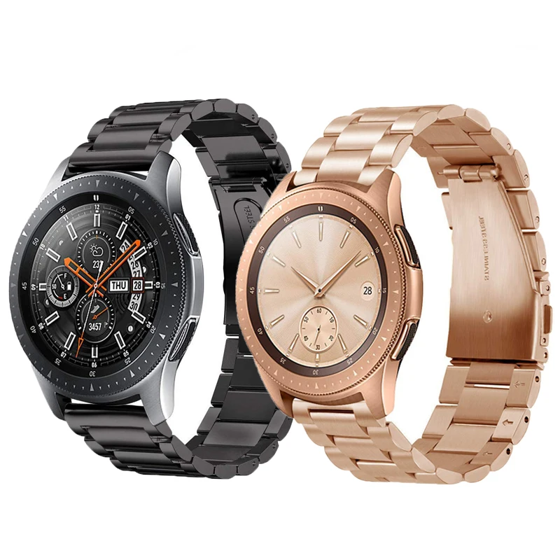 20 22 мм ремешок для часов из нержавеющей стали SAMSUNG Galaxy Watch 42 46 GEAR S3 Active2