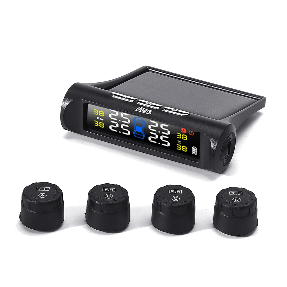 

iMars 5V Car Solar Wireless TPMS Tyre Tire Pressure Monitor System LCD 4 External Car Sensor Car Truck Tire Waterproof Monitor
