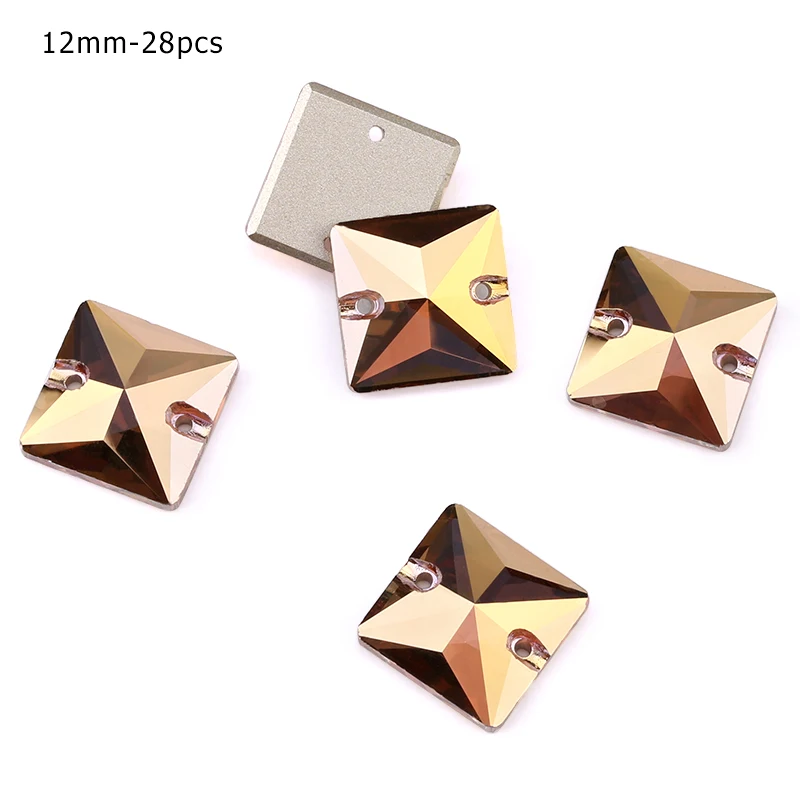 AG 12mm - 28pcs ЦЯО АААА Золотой Гематит пришивные стразы, стеклянные бусины, камни, стразы, аппликации для свадебного платья, одежда для рукоделия, швейные кристаллы - Цвет: AG 12mm - 28pcs