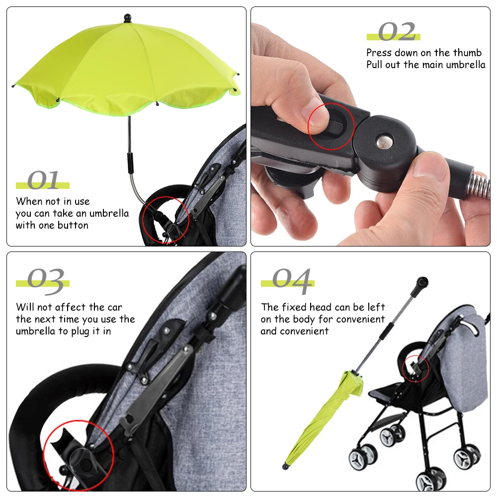 Adjustable Folding Kids Baby Sun Umbrella Parasol Buggy Pushchair Pram Stroller Accessories Shade Canopy Covers Protection | Дом и сад
