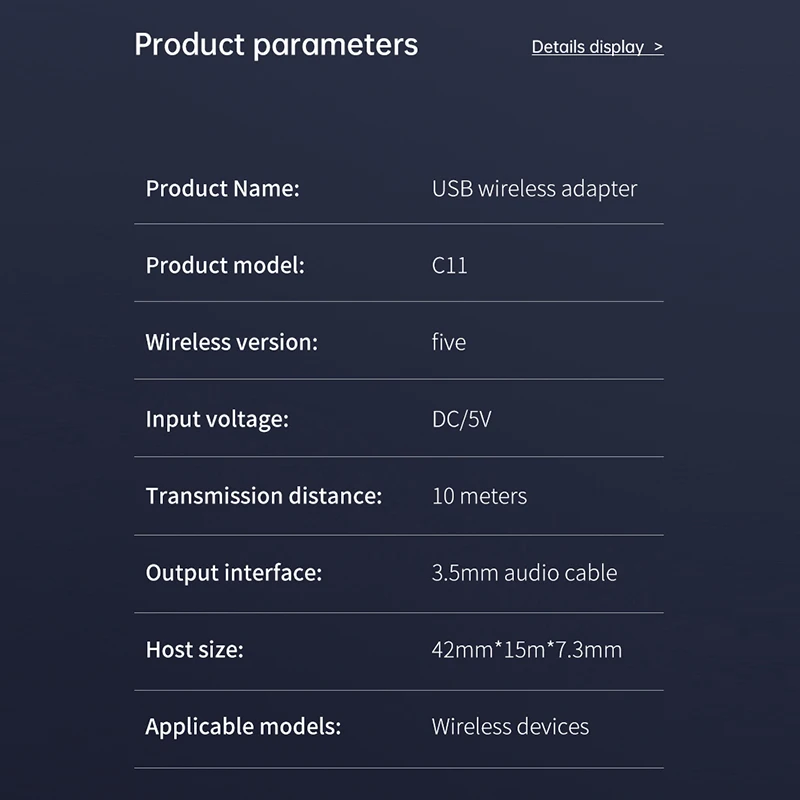 

C11 USB Bluetooth Receiver For Car 3.5mm Jack Aux Bluetooth 5.0 Adapter Wireless Audio Music Bluetooth Transmitter