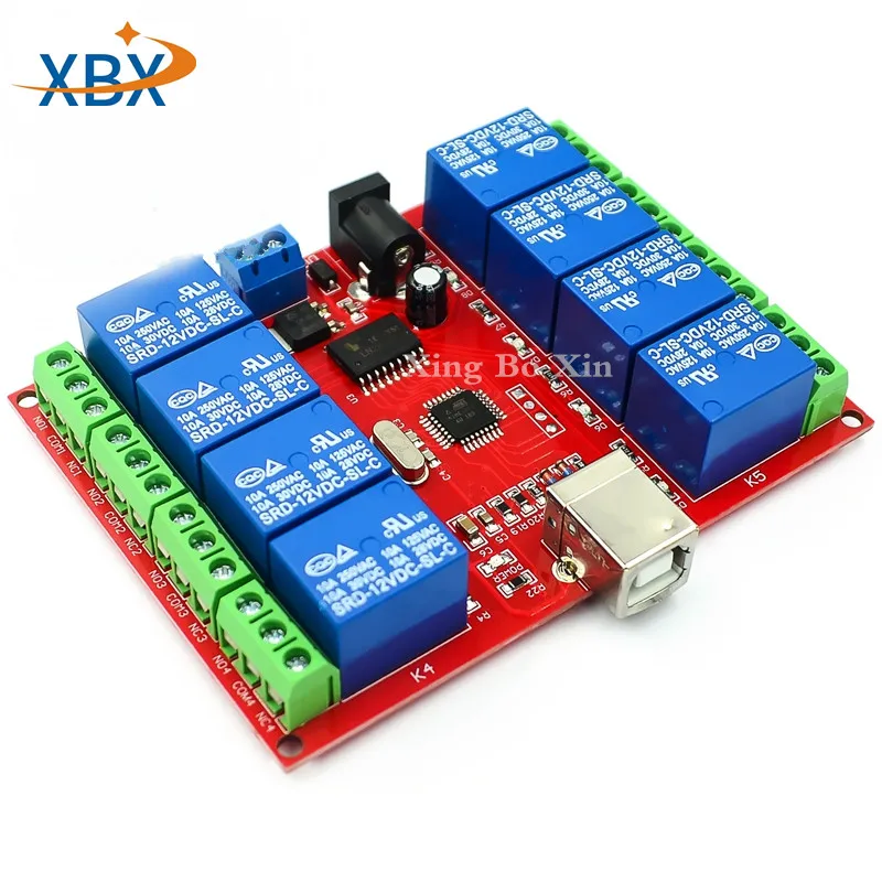 2/4/8 канальный релейный модуль компьютера USB переключатель управления ПК