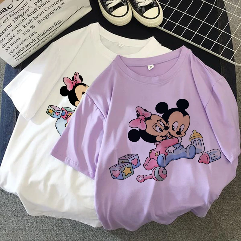 

Женская футболка с коротким рукавом и круглым вырезом, с мультяшным принтом