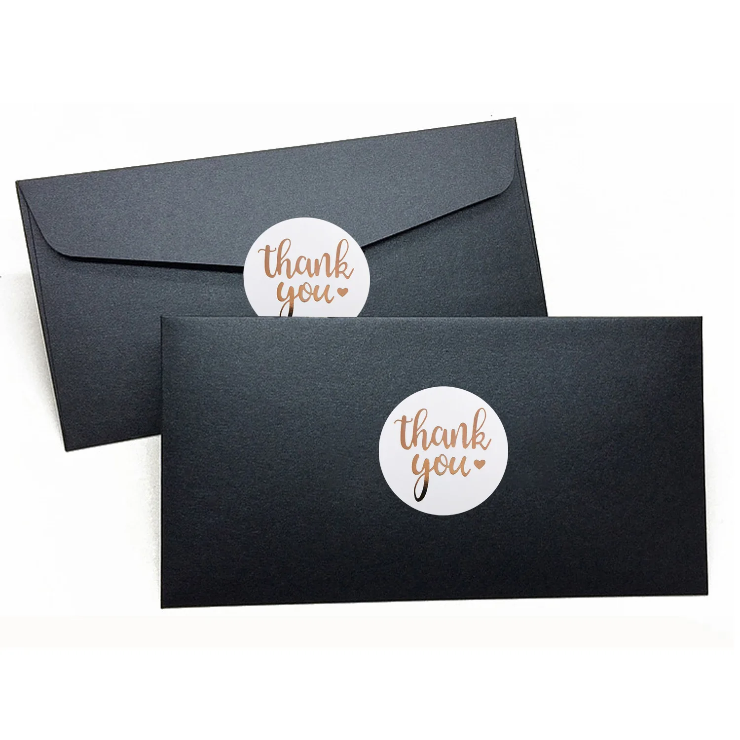 

500pcs Round Gold Foil Thank You Stickers Wedding Pretty Gift Cards Envelope Sealing Label Stickers