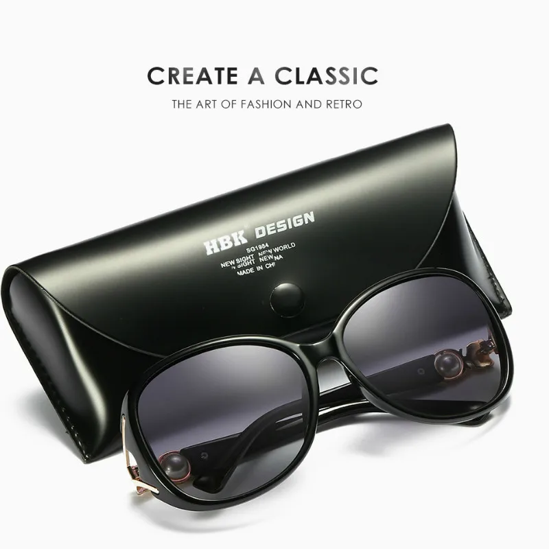 HBK роскошные квадратные поляризационные солнцезащитные очки для женщин модные