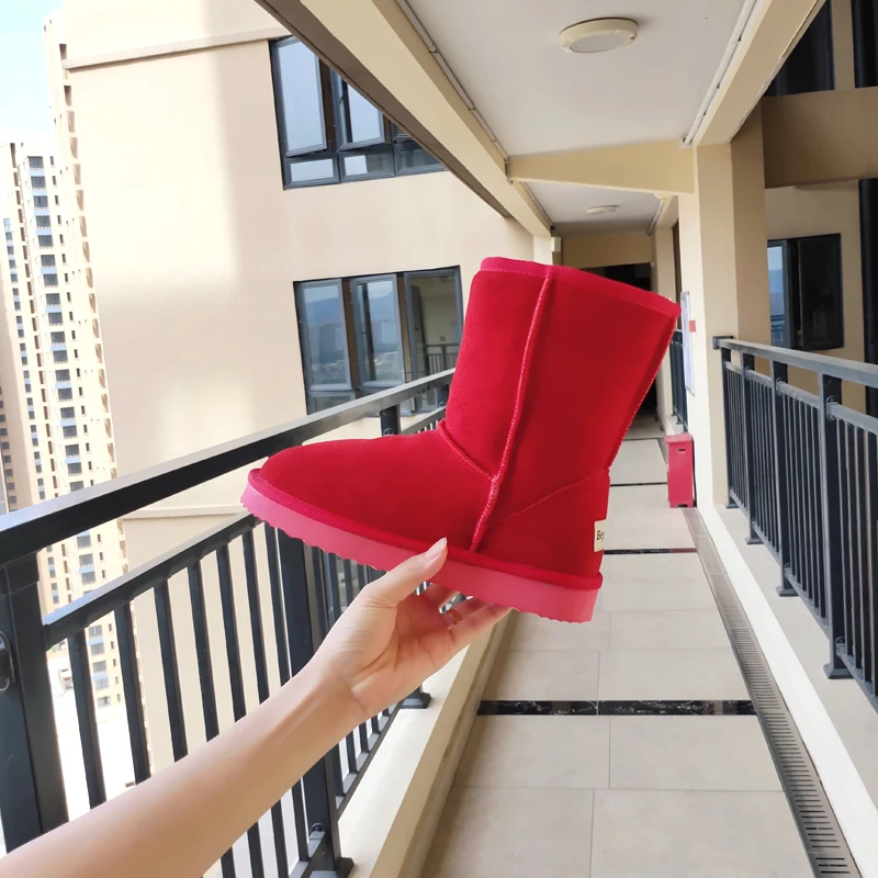 Begocool зимние сапоги для женщин из натуральной коровьей замши Классические Модные